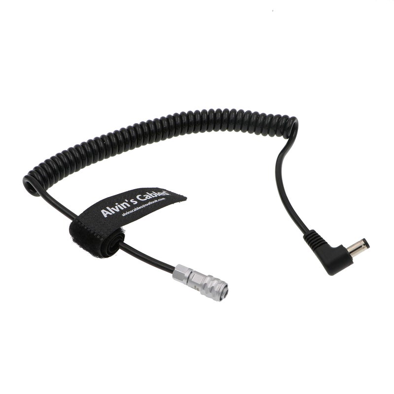 Alvin's Cables Power Cable for BMPCC4K BMPCC 4K Blackmagic Pocket Cinema Camera 4K WEIPU 2 Pin Female to DC Right Angle Coiled Cable - Image 2